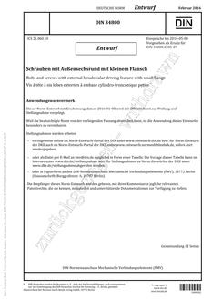 DIN 34800 – DRAFT
