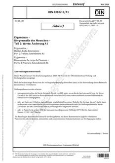 DIN 33402-2/A1 – DRAFT